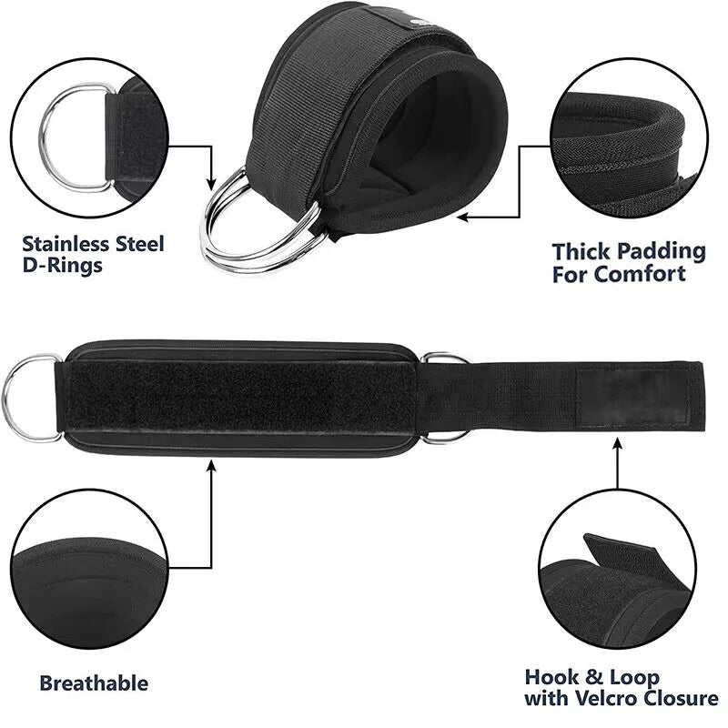 Ankle Straps Resistance Bands Set Fitness Workout Exercise Equipment