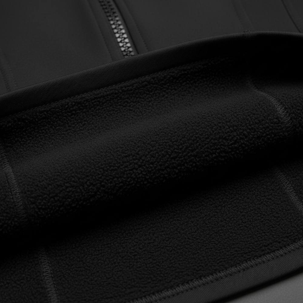 Detalle forro térmico chaqueta negra