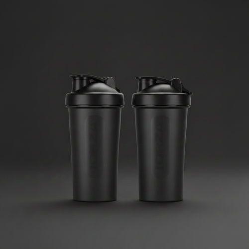 Dos cocteleras negras sin texto