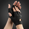 Guantes negros fondo gris antracita 1:1