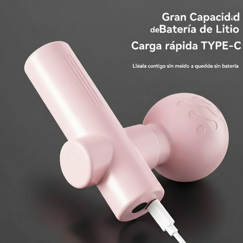 Mini Pistola de Masaje Rosa - Texto en Español - Forza Wear